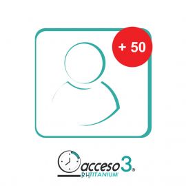 Expansión de 50 Empleados adicionales para Software Acceso3TITANIUM / Compatible con NOMINA