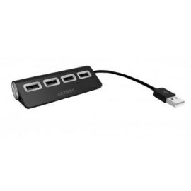 HUB 4 puertos USB ACTECK Transferencia 480 mb/s 80mm, USB, 480 Mbit/s, USB, Negro, 4