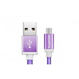 Cable Adata Micro USB a USB 100Cm 2.4Mha Morado Android/Windows, Tela, Puerto USB Reversible