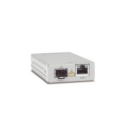 Convertidor de medios gigabit ethernet a fibra óptica con puerto SFP (la distancia y tipo de fibra óptica depende del transceptor), con fuente de alimentación multi-región