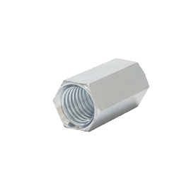 Cople hexagonal roscado cuerda maquina galvanizado de  12.7 mm (1/2").