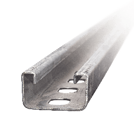 Unicanal Perforado 4 X 2 cm X 3 m / Calibre 16 / Galv. Electrolítico
