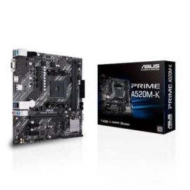 Motherboard ASUS A520M-K - DDR4, 64 GB, AMD, Socket AM4, m-ATX