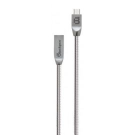Cable Micro USB Blackpcs CASMM-2, Micro USB, USB, Macho/Macho, 1 m, Plata