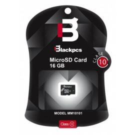 Memoria Micro SD Blackpcs MM10101-1616 GB, 30 MB/s, Negro, Clase 10