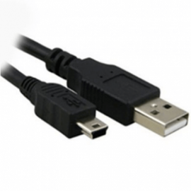 Cable USB BROBOTIX 10331, USB 2.0, Mini B, Macho/hembra, 4,5 m, Negro