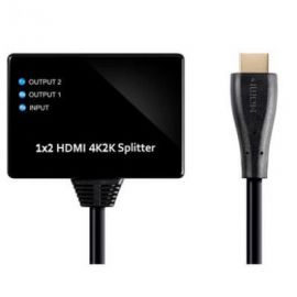 CABLE HDMI MACHO (SPLITTER) A DOS HEMBRAS ACT BROBOTIX 033401, HDMI, HDMI, Hembra/hembra, Negro