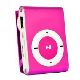 Mini Reproductor MP3 BROBOTIX 093024, Rosa, MicroSD (TransFlash), MP3