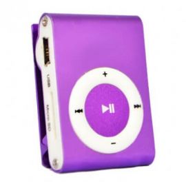 Mini Reproductor MP3 BROBOTIX 09305, Lila, MicroSD (TransFlash), MP3