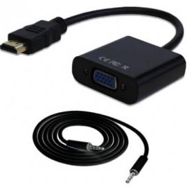 Convertidor HDMI a VGA BROBOTIX 110964NNegro, HDMI, VGA