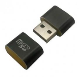LECTOR USB MINI BROBOTIX 170188N, USB V2.0, Micro SD, Negro