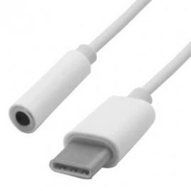 Cable USBV3 a Audio BROBOTIX CABLE USB V3.0 TIPO "C" A AUDIO 3.5 MM HEMBRA , 10 cm, USB V3 / Hembra, Color blanco, Auxiliar
