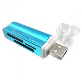 Lector USB BROBOTIX 180420A, USB V2.0, Azul