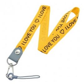 CORREA PARA MEMORIA USB BROBOTIX I LOVE U AMARILLA, Amarillo