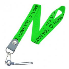 CORREA PARA MEMORIA USB BROBOTIX I LOVE U VERDE, Verde