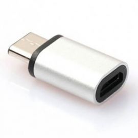 Adaptador BROBOTIX 235694, USB C, Micro USB Hembra , Plata