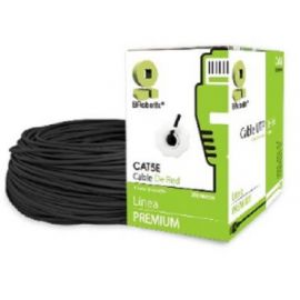 BOBINA CCA UTP BROBOTIX 308218, 200 mts, Negro, Exterior, CAT5e, CCA