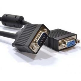 Cable VGA BROBOTIX7, 5 m, SVGA, SVGA, Macho/hembra, Negro