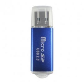 Lector MicroSD BROBOTIX 345673A480 Mbit/s, Azul, USB 2.0