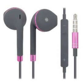 Audífono aislador de ruido para IPhone BROBOTIX 764649, Gris/Rosa, Alámbrico, 3.5 mm, 115 cm