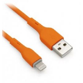 Cable Lightning BROBOTIX 963134, USB V2.0., Lightning., Naranja, 1m