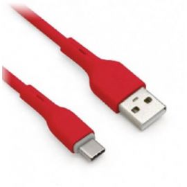 Cable USB BROBOTIX 963189, USB V2.0, Tipo "C", 1 m, Rojo