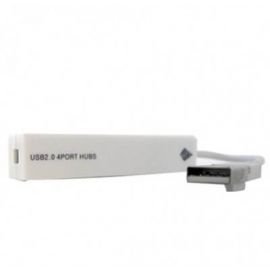 Hub USB BROBOTIXUSB 2.0, Color blanco, 4 puertos