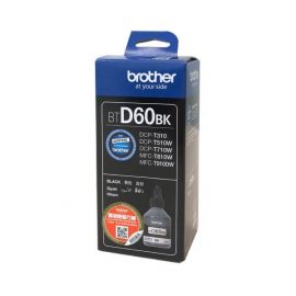 Botella de Tinta Brother Negra Btd60Bk Alto Rendimiento hasta 6500 páginas