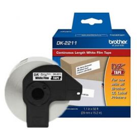 Cinta Continua Negro Sobre Blanco Plastica 29Mm X 15.2M