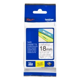 Cinta Negro Sobre Transparente 18Mm X 8M