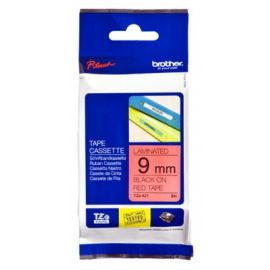 Cinta Negro Sobre Rojo 9Mm X 8M