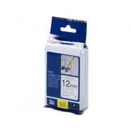 Cinta Flexible Negro Sobre Bla Nco 12Mm X 8M
