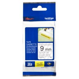 Cinta Negro Sobre Transparente 9Mm X 8M Adhesivo Ind Extra Fuerte