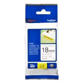 Cinta Negro Sobre Blanco 18Mm X 8M Adhesivo Ind Extra Fuerte