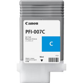 Tanque de Tinta Canon Cian Pfi-007C 90Ml, Compatible con Imageprograf 670E