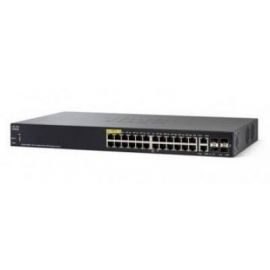 Switch fast ethernet CISCO SF350-24-K9-NA, Negro, 24 puertos