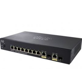 Switch Cisco Smb Gigabit Ethernet, 8 Puertos 10/100/1000Mbps + 2 Puertos SFP, 20 Gbit/S, 16.384 Entradas