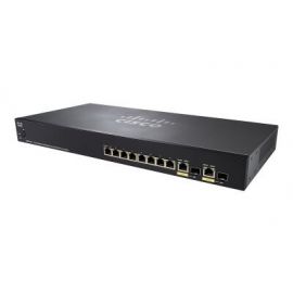 Switch Small Bussiness CISCO SG355-10P-K9-NA, Negro, 62 W, 8 + 2 Puertos Mini, Cat5,Cat6,Cat7