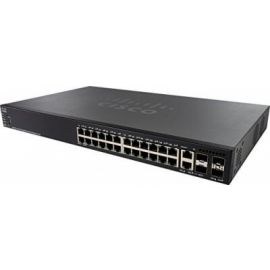 Switch CISCO SG550X-24P-K9-NA, Negro, 24 puertos