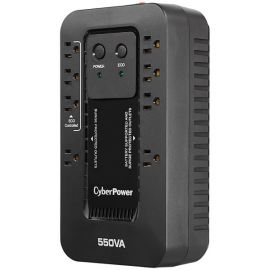 No-Break CyberPower EC550G550 VA, 330 W, 8 h, Negro, Hogar y Oficina