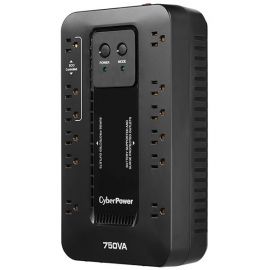 No-Break CyberPower EC750G750 VA, 450 W, 8 h, Negro, Hogar y Oficina