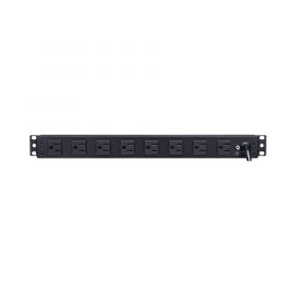 PDU Básico Para Distribución de Energía, Con 8 Tomas NEMA 5-15R Traseras, 1UR, 15 Amp, 120 Vca