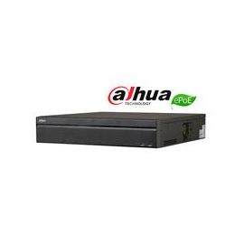 Nvr Dahua 64 Canales IP 4K, H265+/Rendimiento 320Mbps/Ivs/2 HDMI, VGA/16 Puertos PoE, 8 Puertos EPoE, Soporta 8 HDD/Dewarping