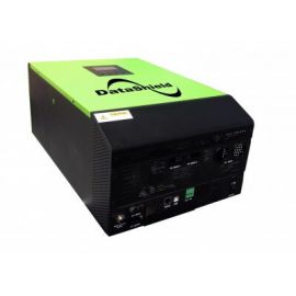 Inversor Cargador Solar Híbrido DATASHIELD IN-5000, 220VCA, 50 Hz/60 Hz, Red o Generador, Negro con Verde