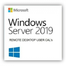Paquete de 5 Rds para Usuarios Remotos de Windows Server 2019 Estándar o Datacenter para Servidores Dell Version Caja (Por Cada Usuario Remoto Necesitas Un Local)