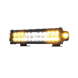 Barra LED de  trabajo, 13.6 pulgadas, doble hilera, con luces de trabajo, ambar/claro,  12-24 Vcc