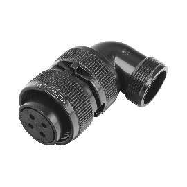 Conector Plug en Ángulo Recto de 4 Contactos Hembra Soldables para Radio de Locomotora.