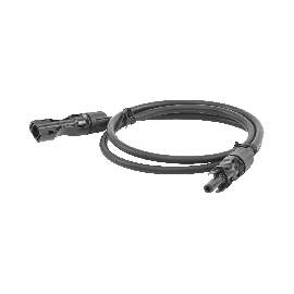 Cable Fotovoltaico 1 m, Negro, Calibre 10 AWG con Terminales MC4 en Ambos Extremos