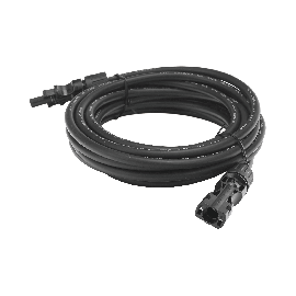 Cable Fotovoltaico 2.5 m, Negro, Calibre 10 AWG con Terminales MC4 en Ambos Extremos