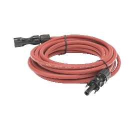 Cable Fotovoltaico, 2.5 m, Rojo, Calibre 10 AWG con Terminal MC4-M en Ambos Extremos